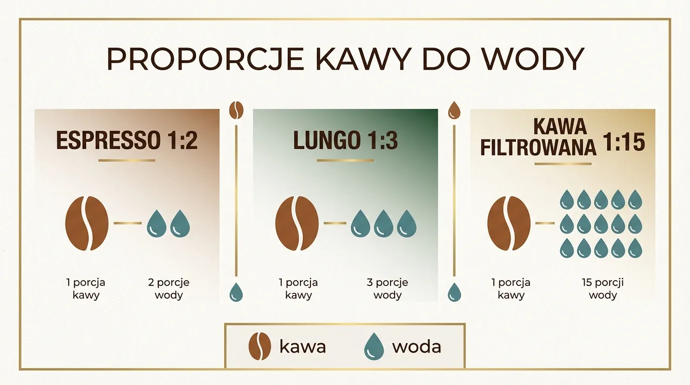 Proporcje dawki kawy do wody